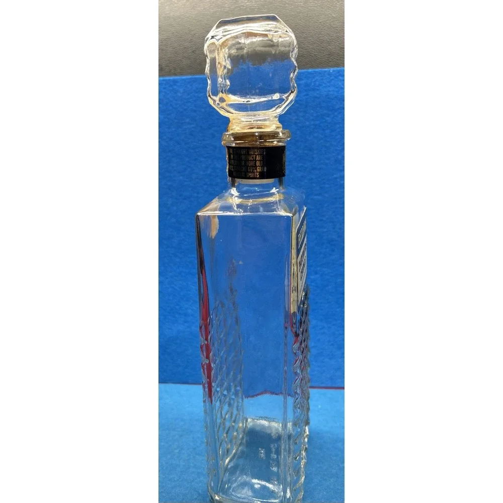 BELLOW'S PARTNERS CHOICE  Empty‎ Bourbon Whiskey Bottle Raised Glass Hand Grip